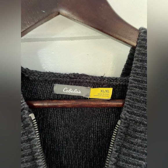 Navy Blue Cabella’s Knit Sweater with Hood - Picture 3 of 9